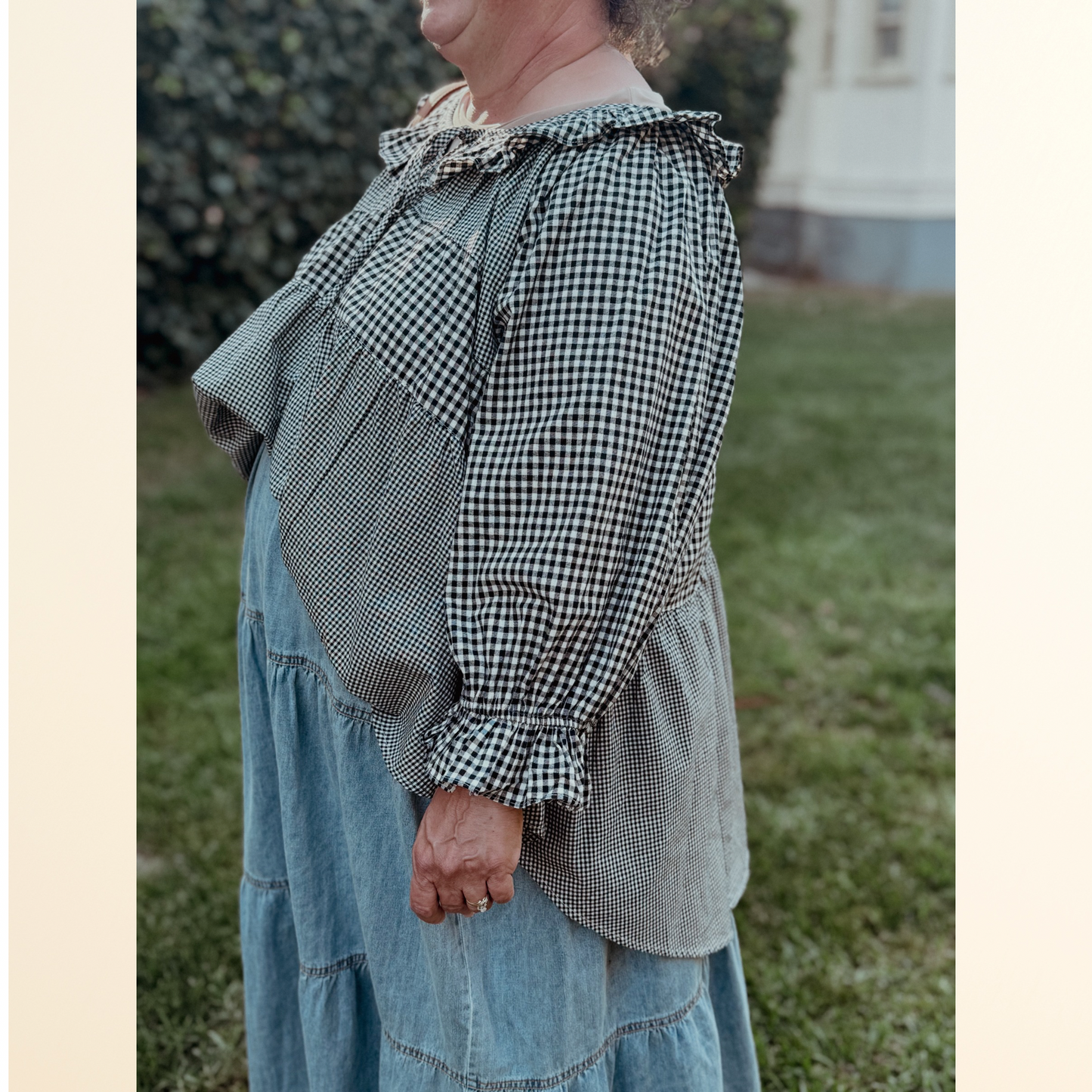 Margot Gingham Blouse (Plus Size)