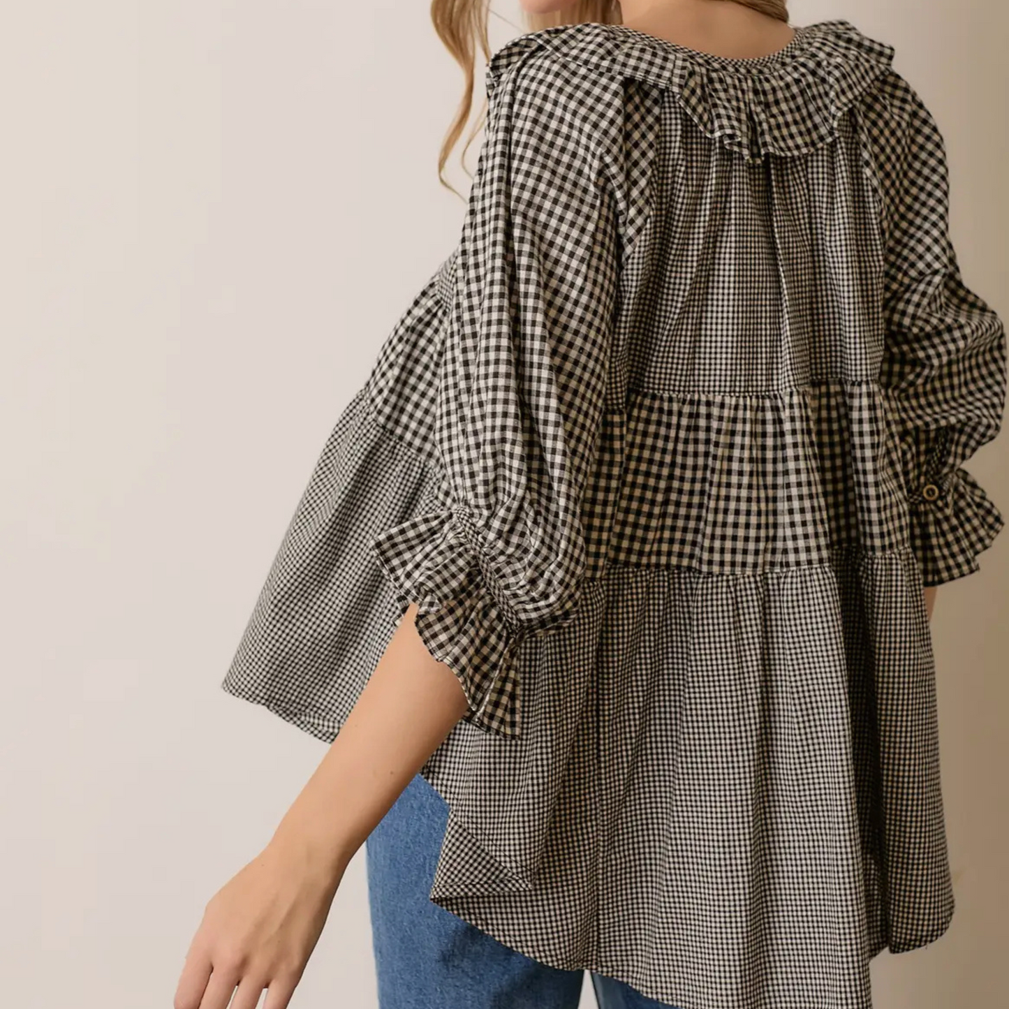 Margot Gingham Blouse (Plus Size)