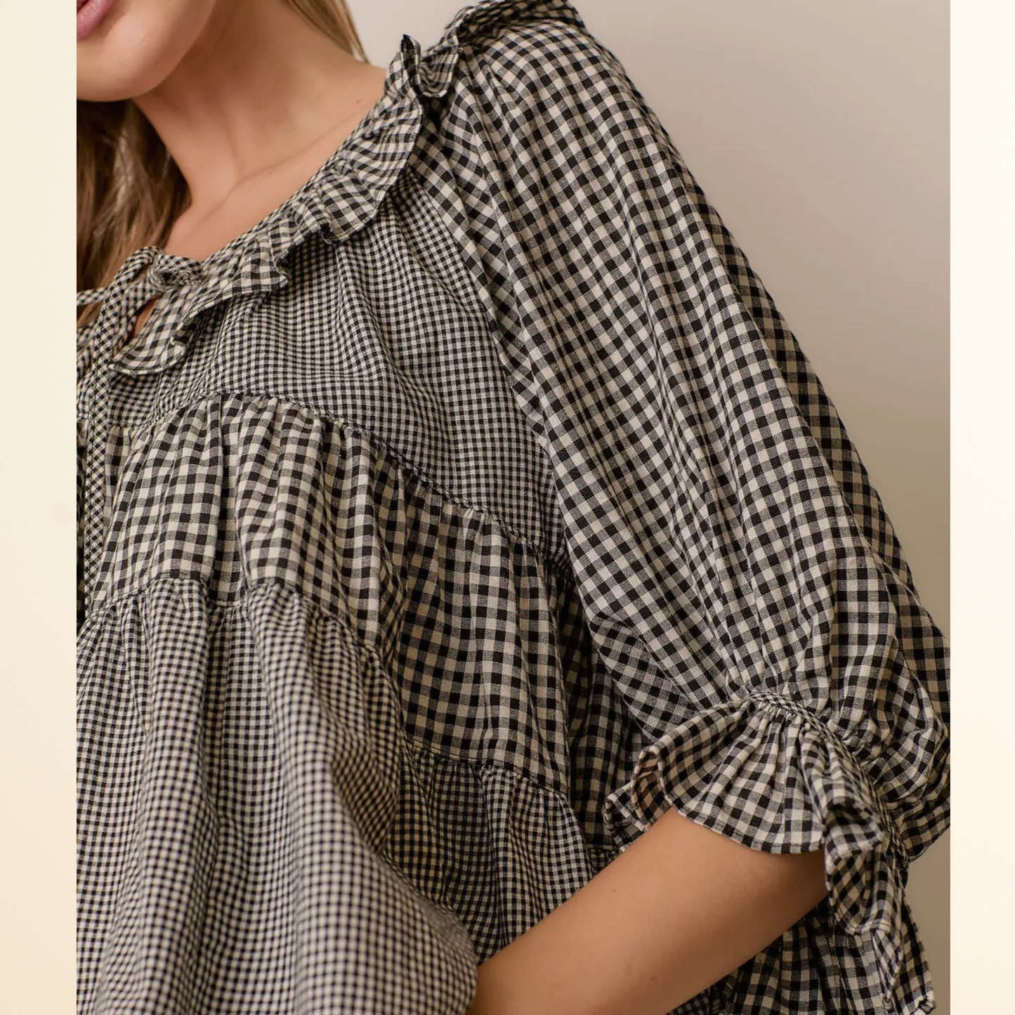 Margot Gingham Blouse (Plus Size)