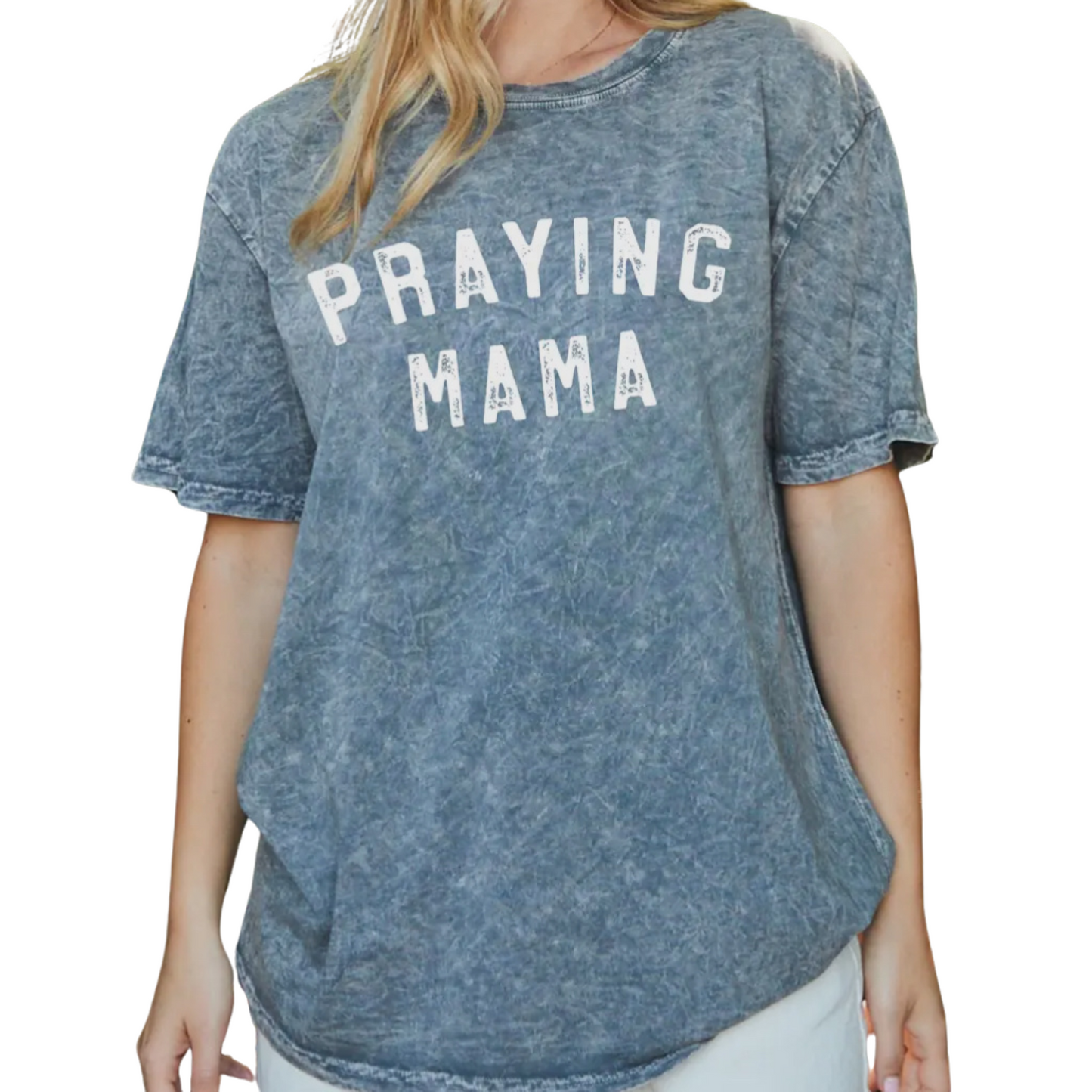 Praying Mama - Plus Size Tee - Soft Pink