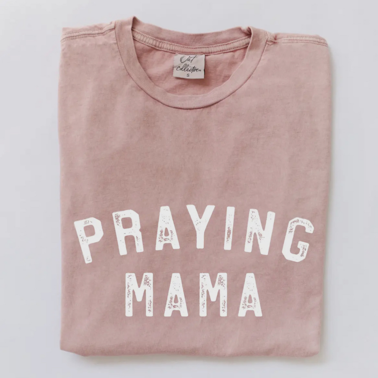 Praying Mama - Plus Size Tee - Soft Pink