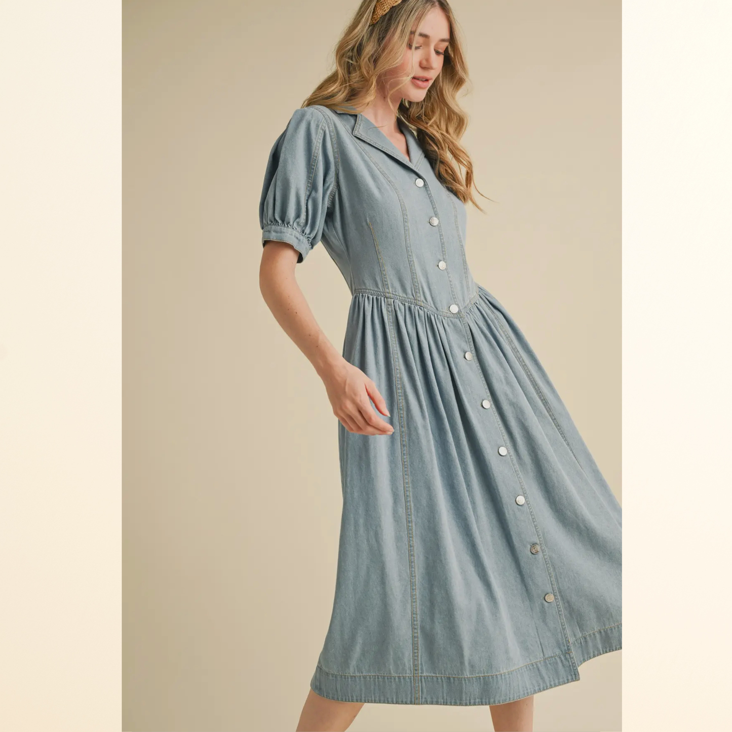 Denim Button Up Dress