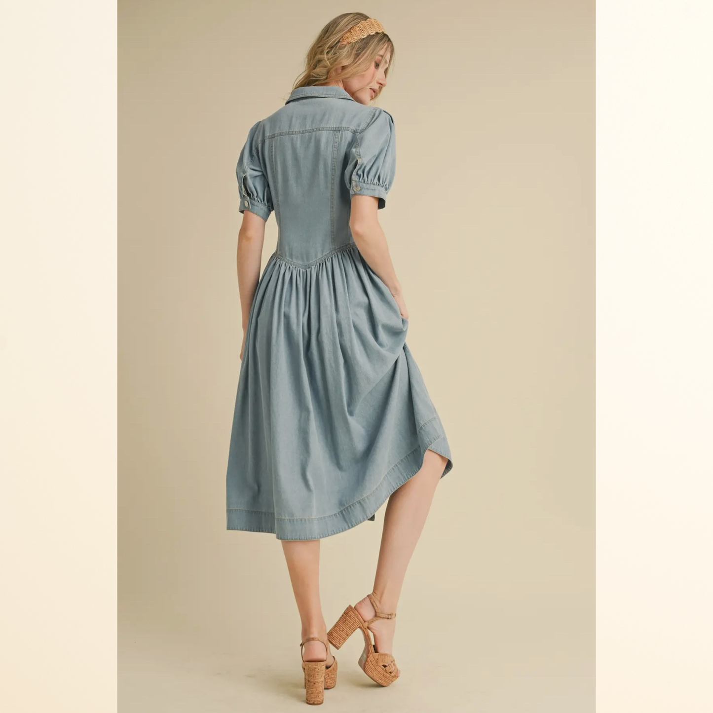 Denim Button Up Dress