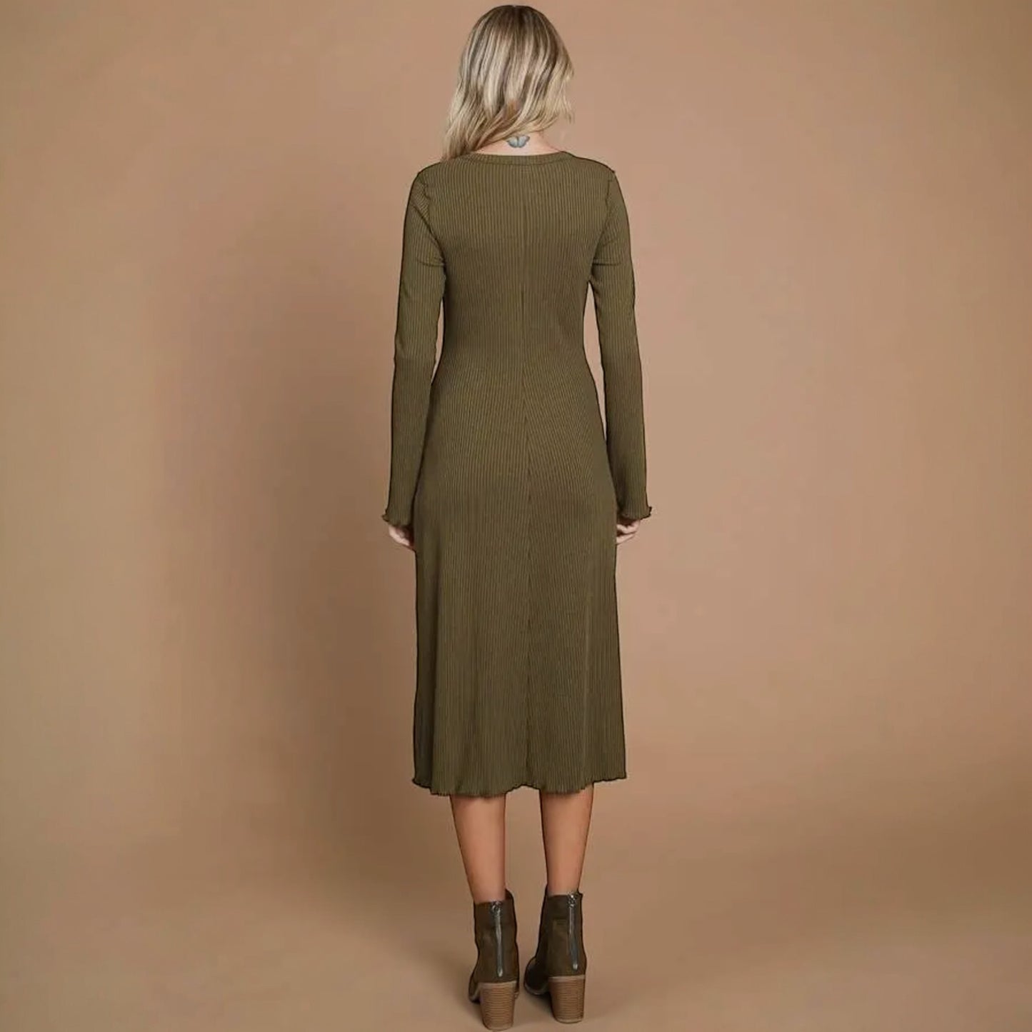 Olive Bell Sleeve Dress