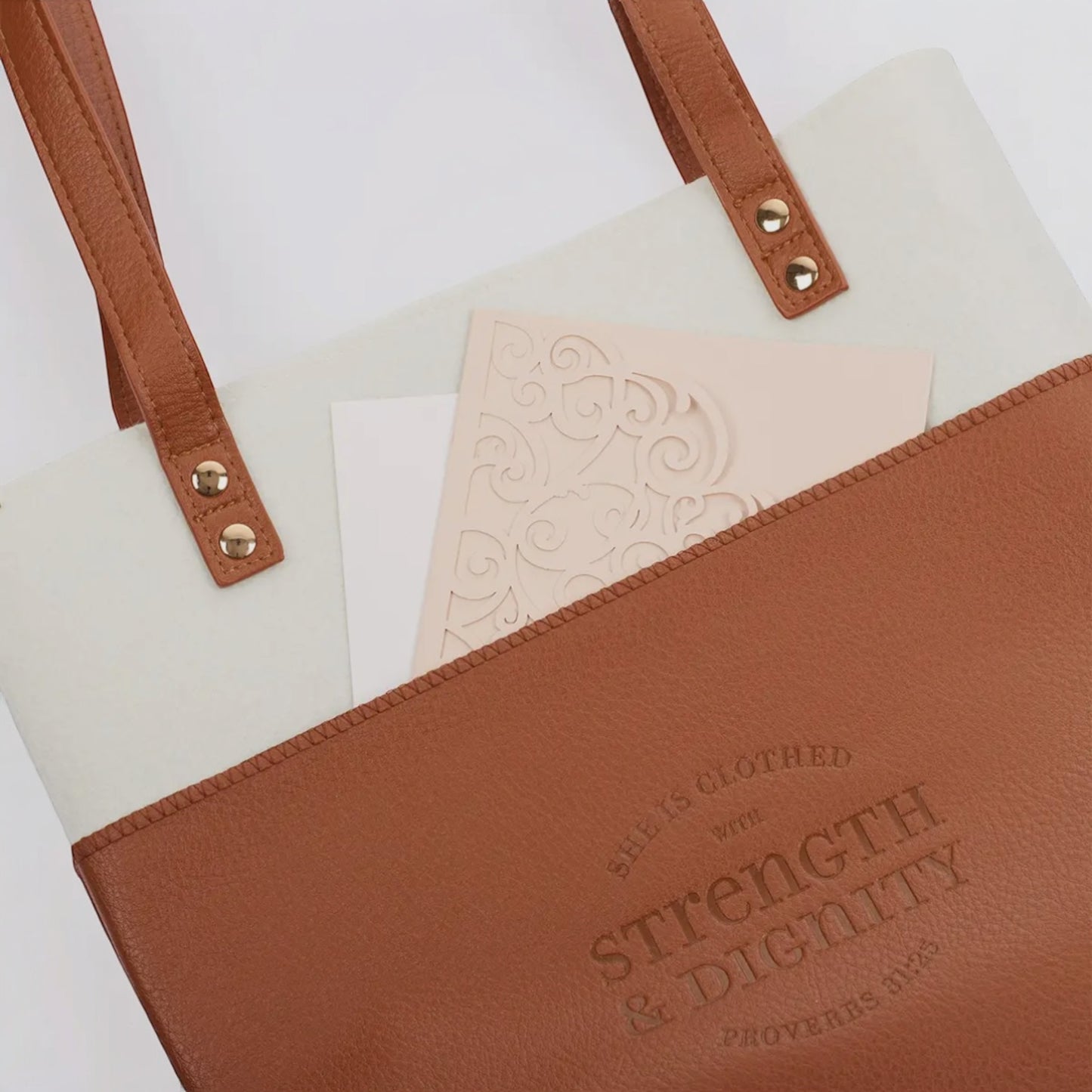 Bible Tote Bag - Strength & Dignity Prov. 31:25