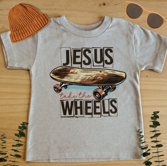 Jesus Take The Wheels Tee -Boys