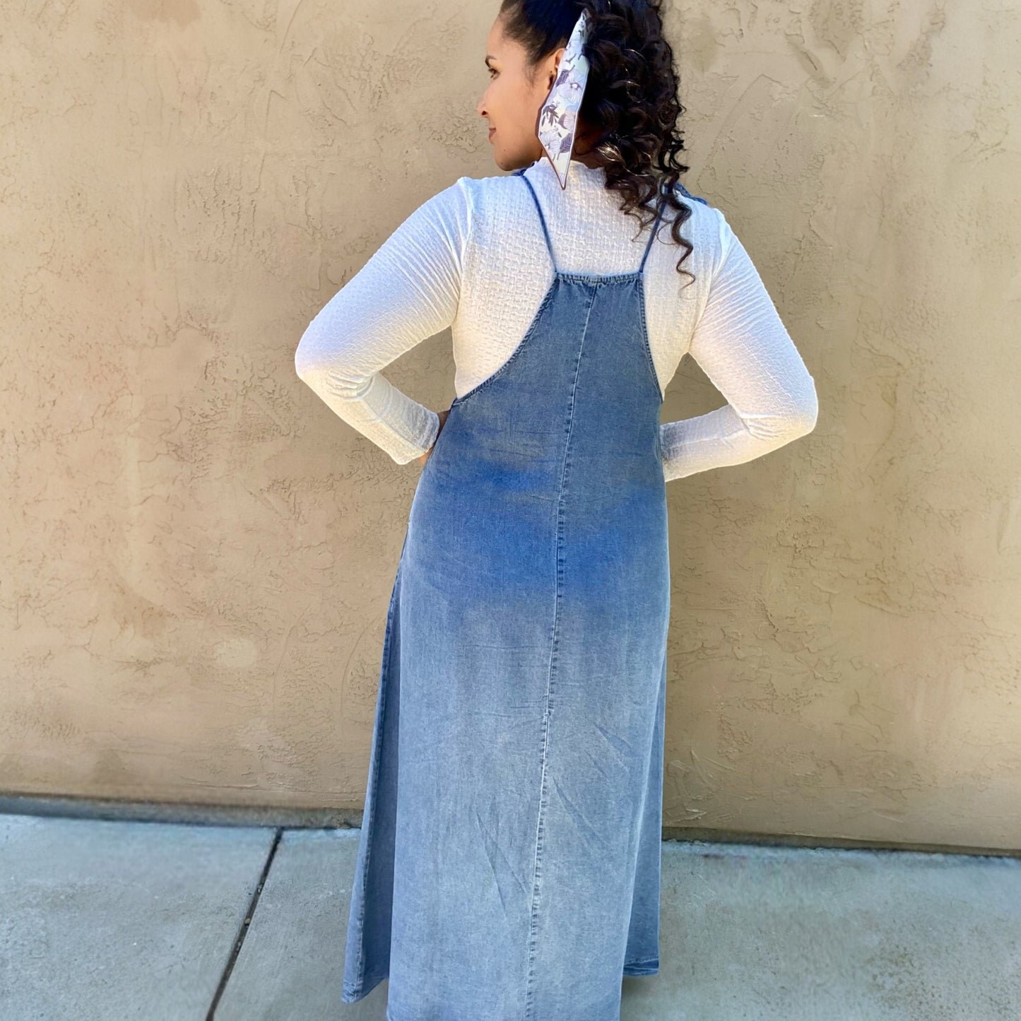 Tie Shoulder  Maxi Dress