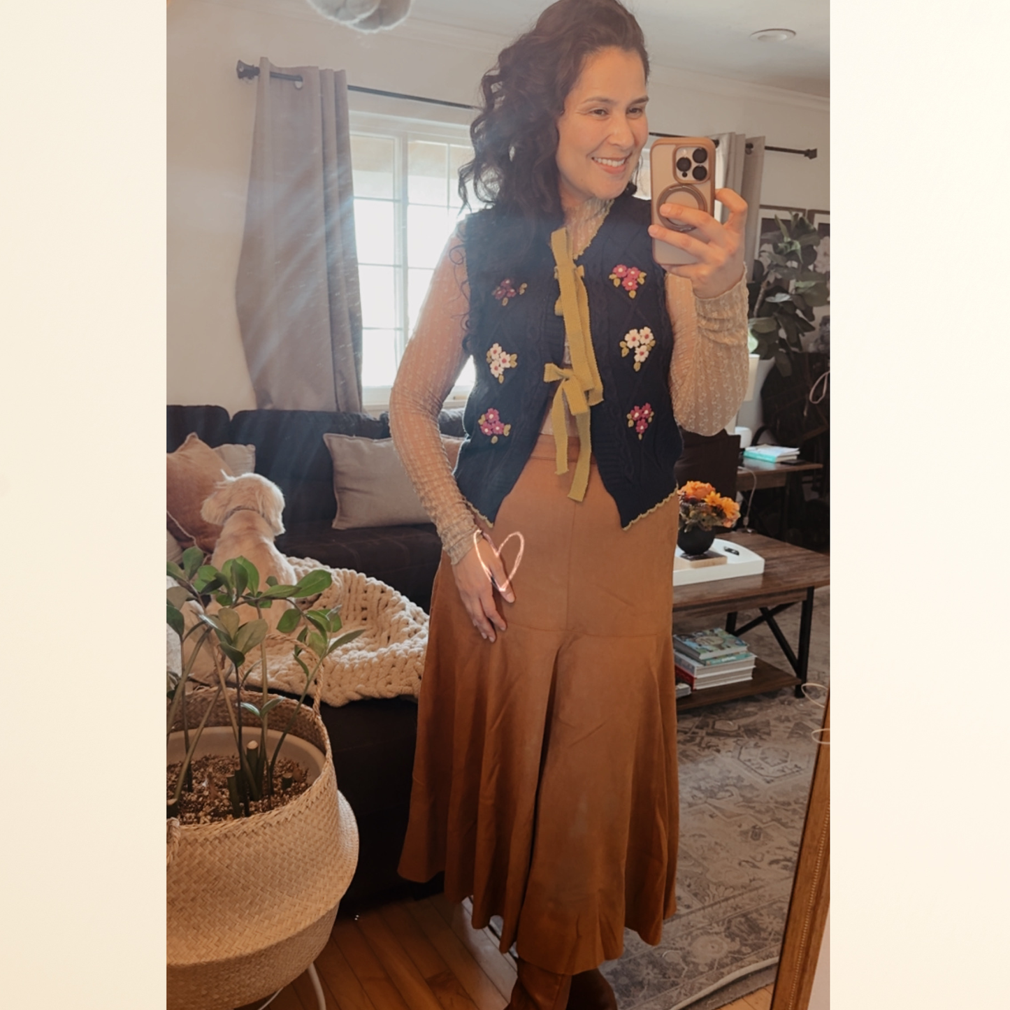 The Wildflower Bow Vest - Navy