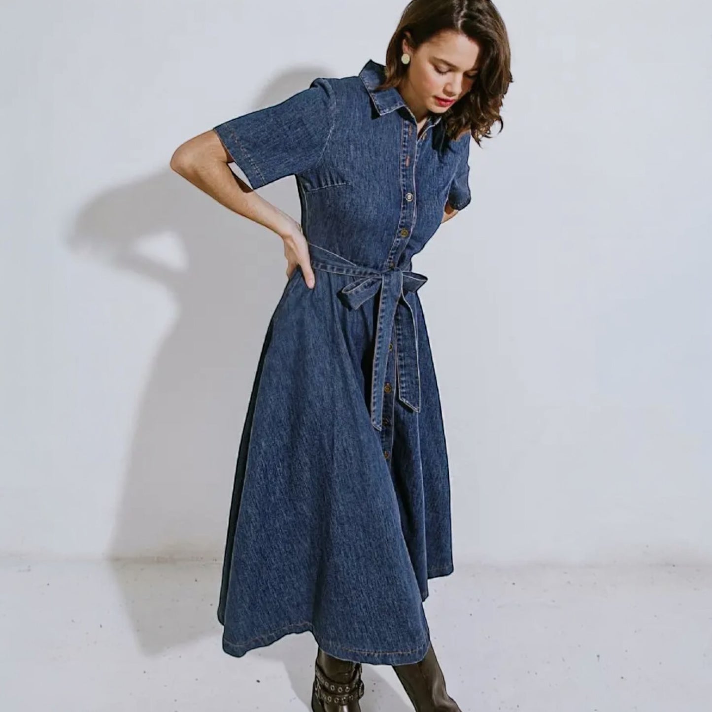 Denim Midi Dress