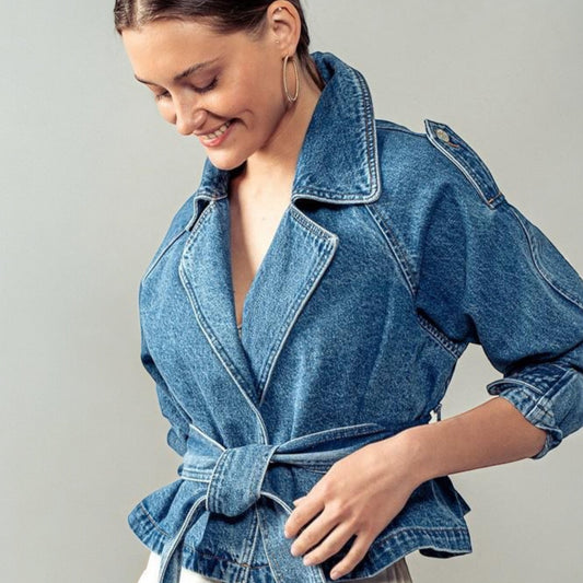 Denim Trailblazer Trench Coat