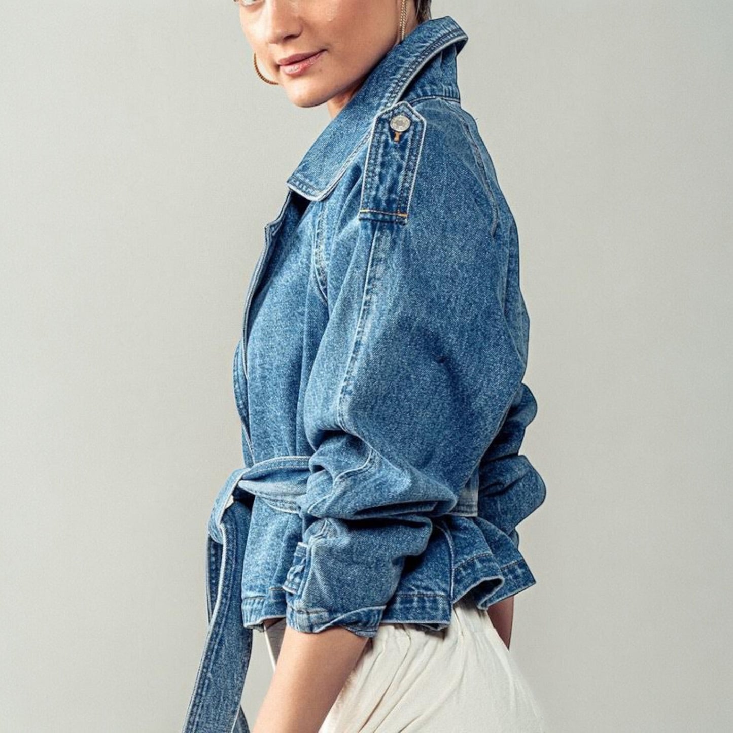 Denim Trailblazer Trench Coat