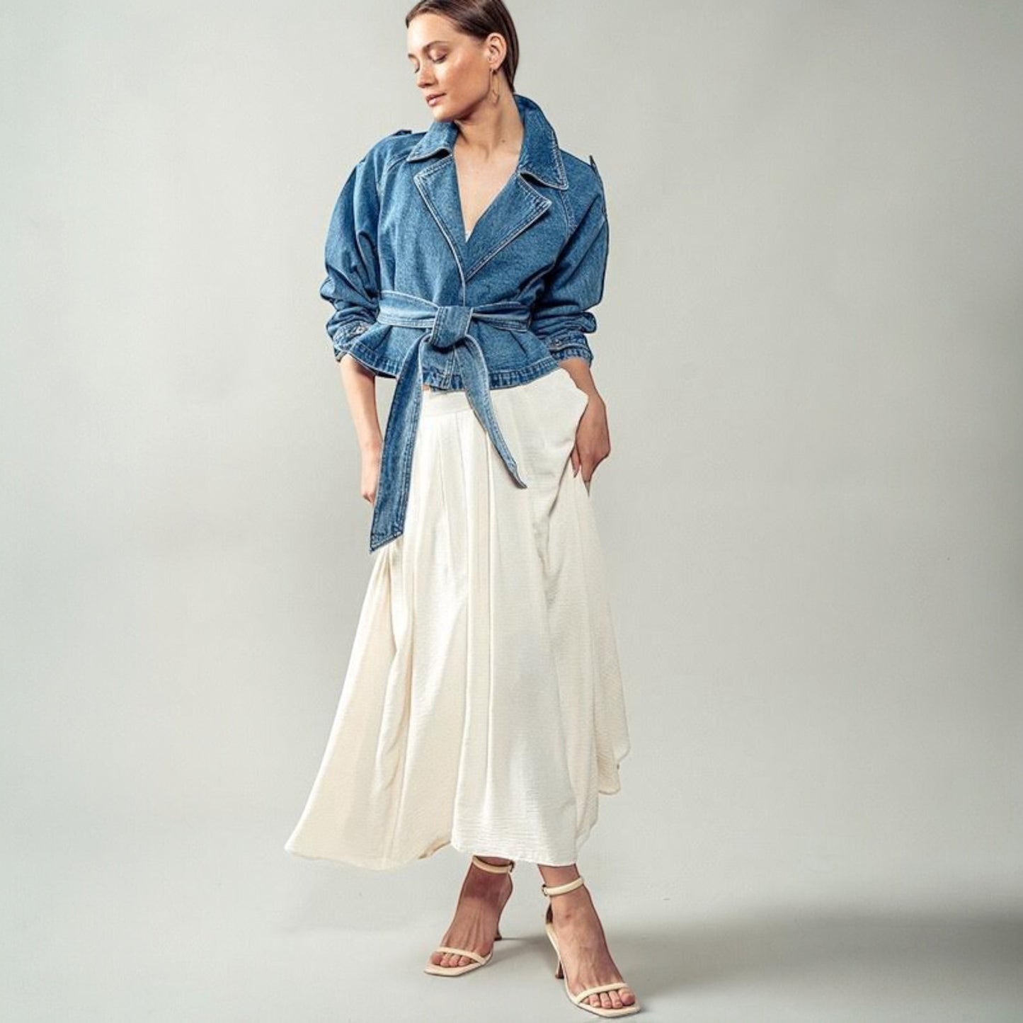 Denim Trailblazer Trench Coat