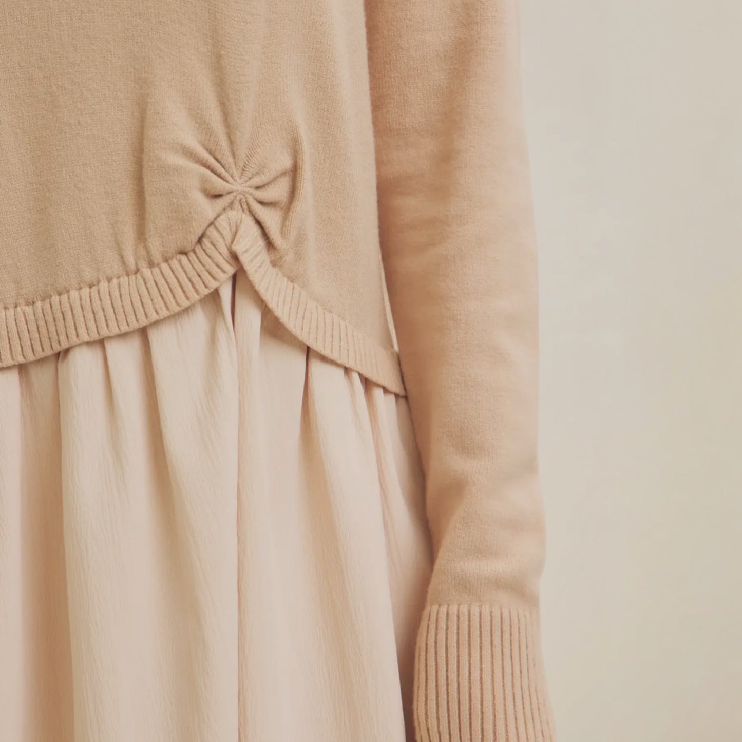 Natural Twofer Midi Dress