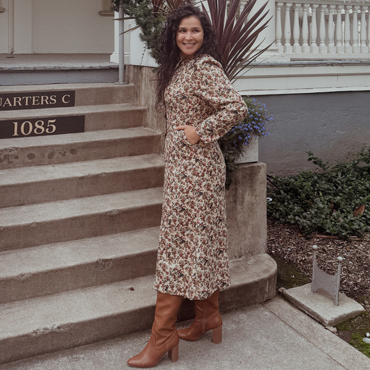 Corduroy Button Up Dress