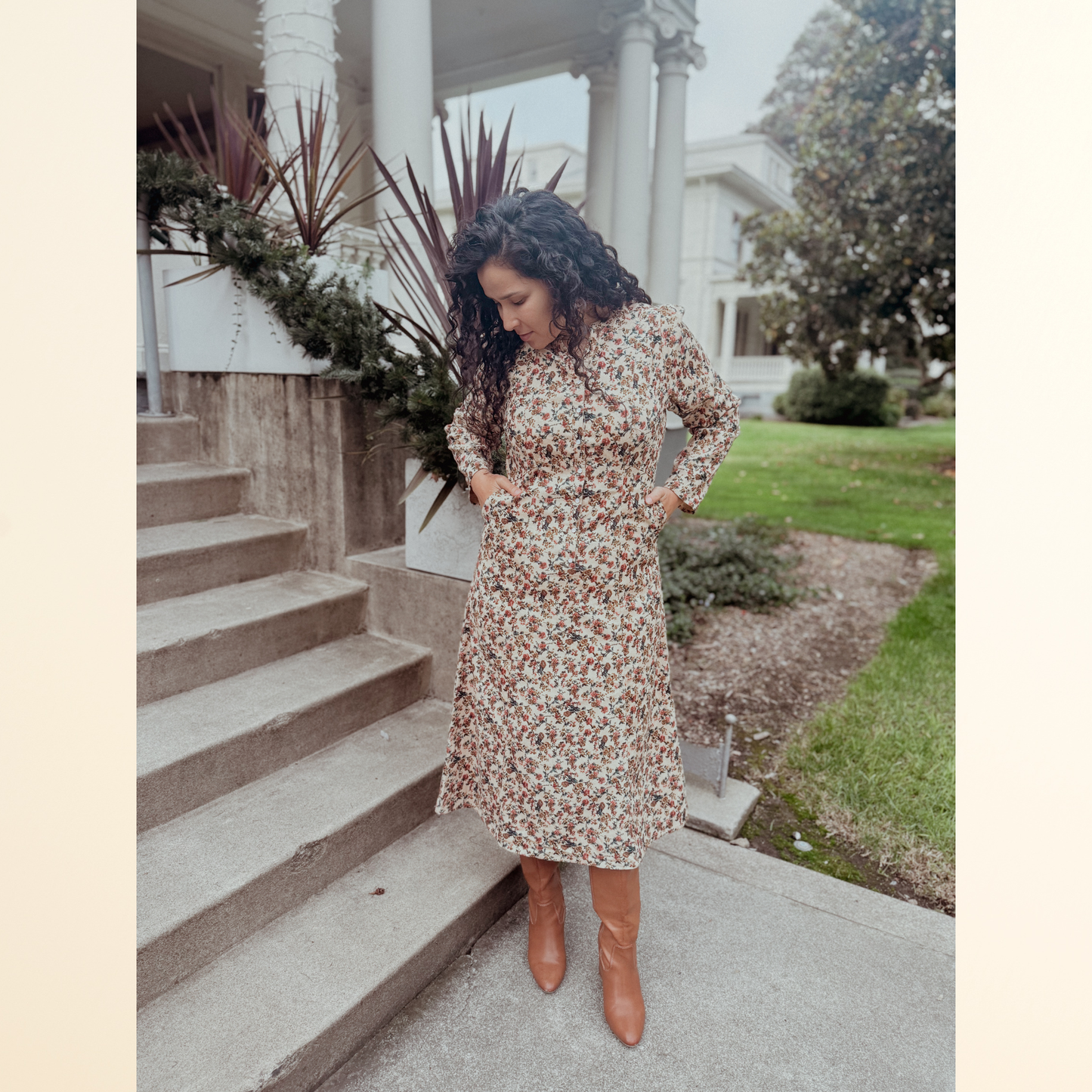 Corduroy Button Up Dress