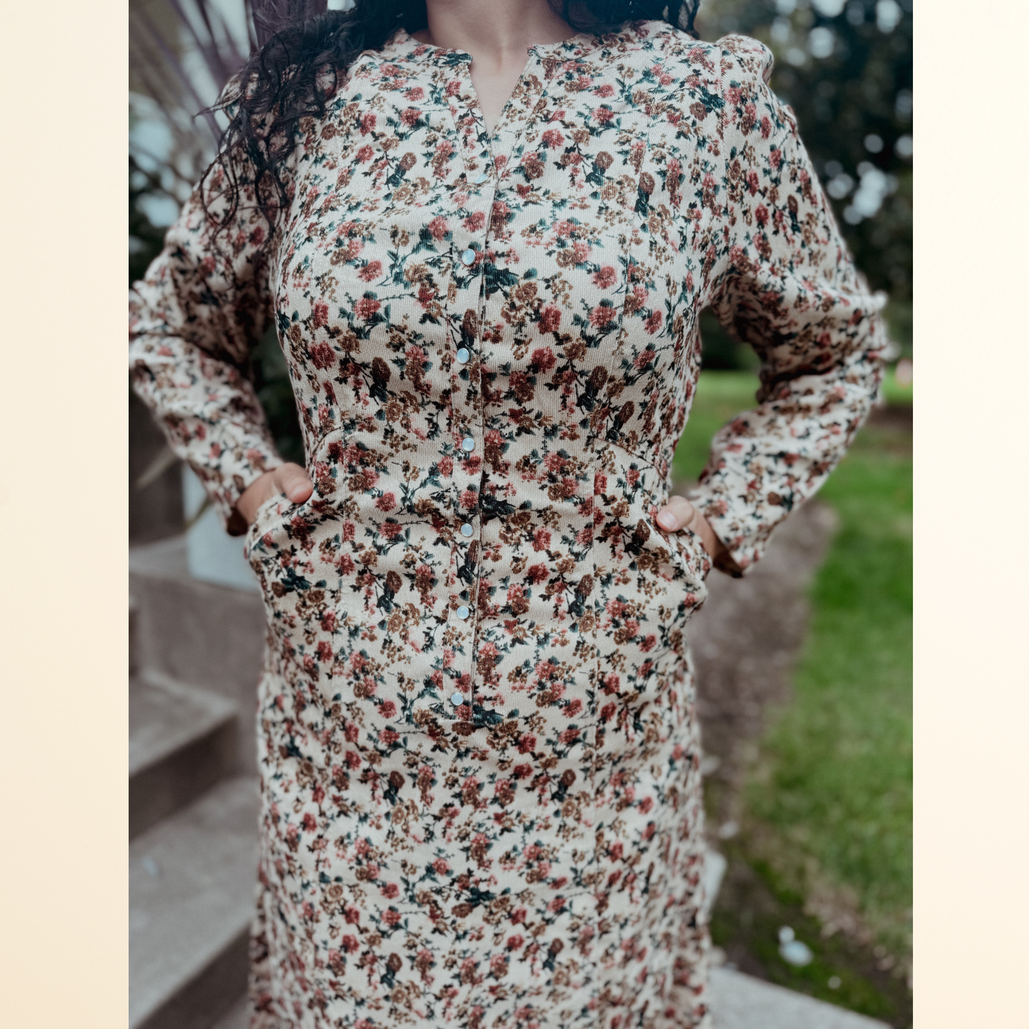 Corduroy Button Up Dress