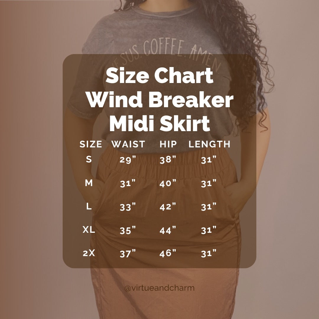 Wind Breaker Midi Skirt